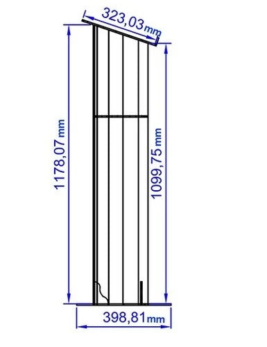 Pódium de acrílico para eventos modelo M-143 con columna pequeña