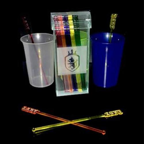 Kit de agitadores de colores de acrílico para bebidas