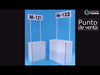 Modulo punto de venta chico de coroplast para exhibición de productos M-121
